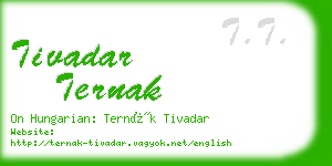 tivadar ternak business card